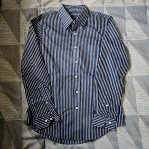 Giordano White strip long sleeve shirt